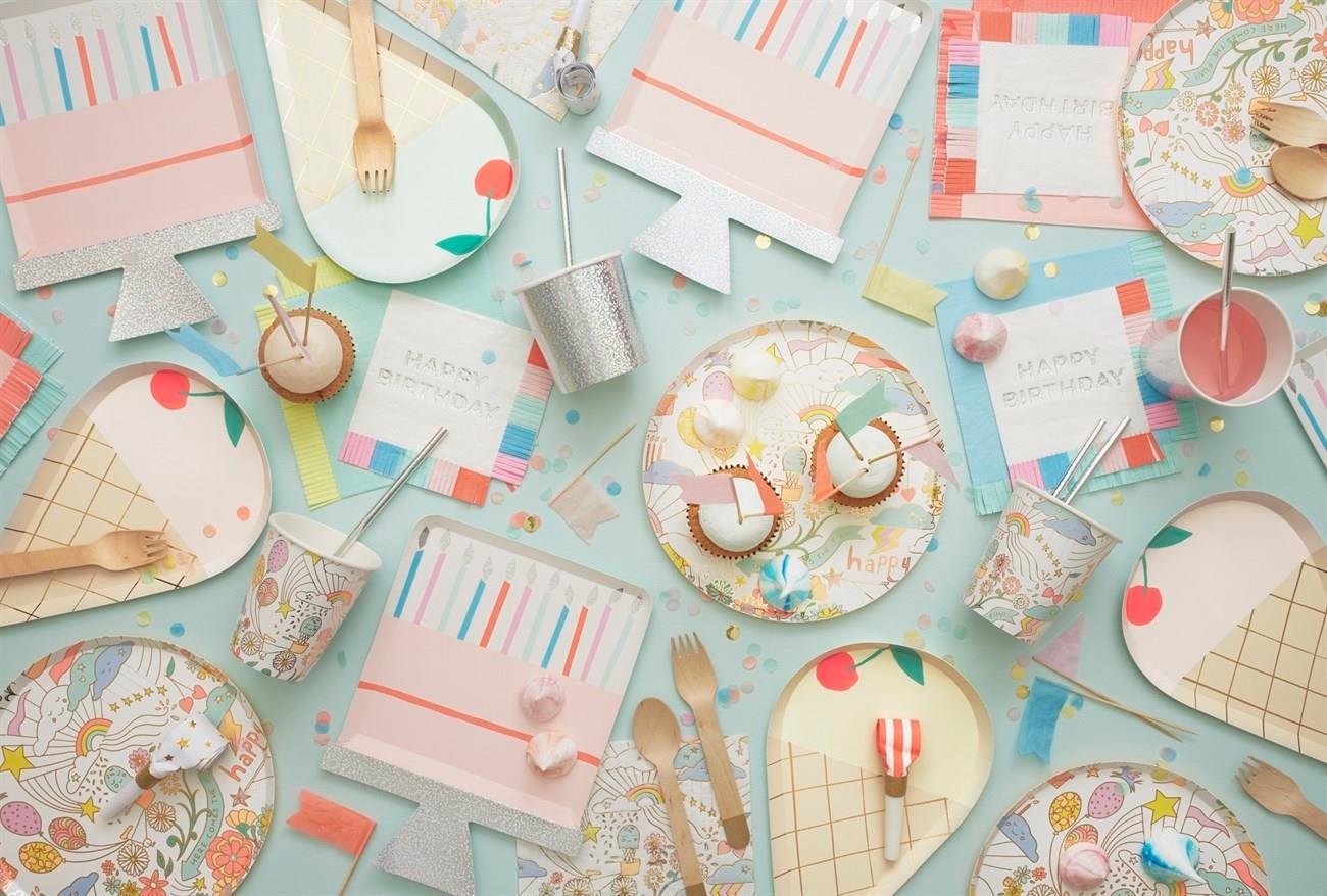Meri Meri - Birthday Fringe Small Napkins - Happy Birthday Peçete - S - 16'lı
