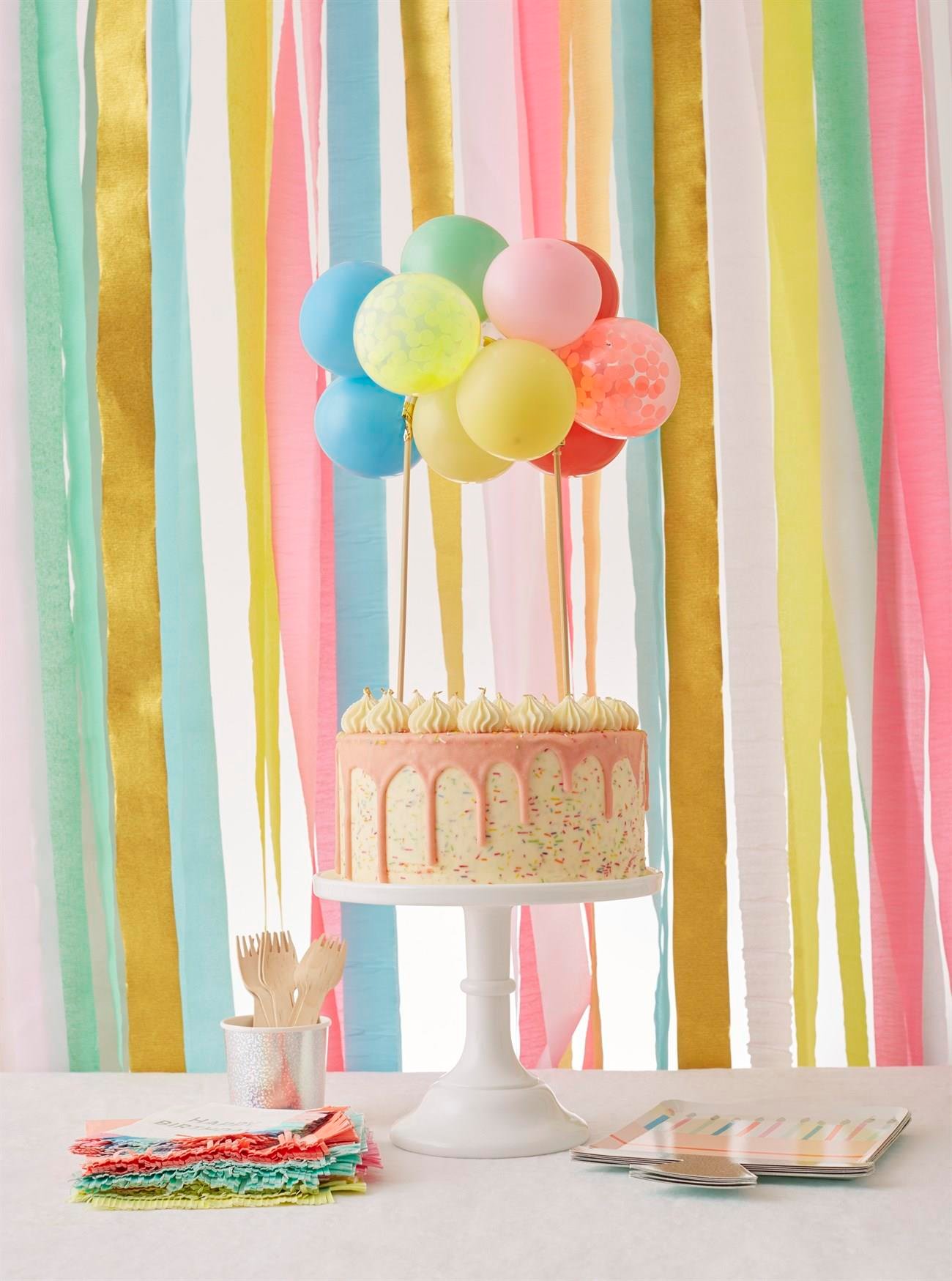 Meri Meri - Bright Crepe Paper Streamers - Renkli Kağıt Şeritler