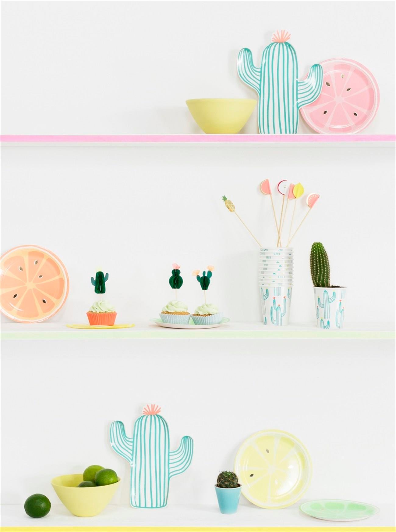 Meri Meri - Cactus Plates - Kaktüs Tabak