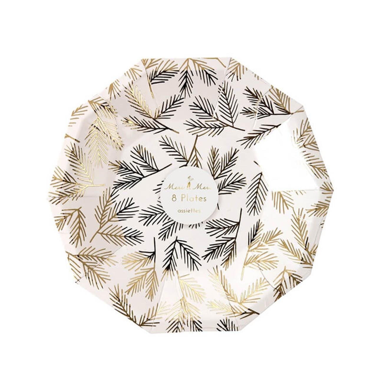 Meri Meri - Çam Tabak - Altın - S