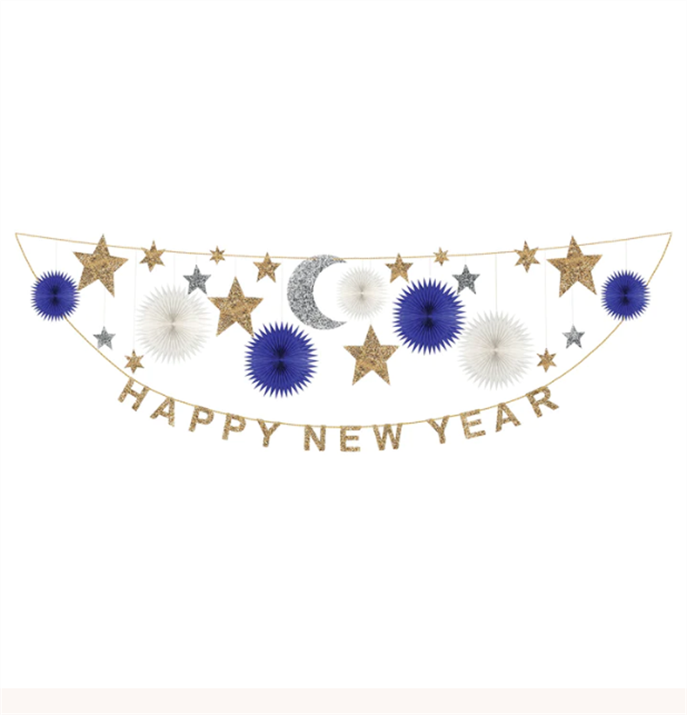 Meri Meri - Celestial New Year Garland - Happy New Year Asılan Süs