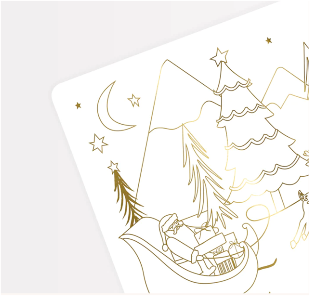 Meri Meri - Christmas Colouring Placemats - Yeni Yıl Boyanabilir Amerikan Servisi
