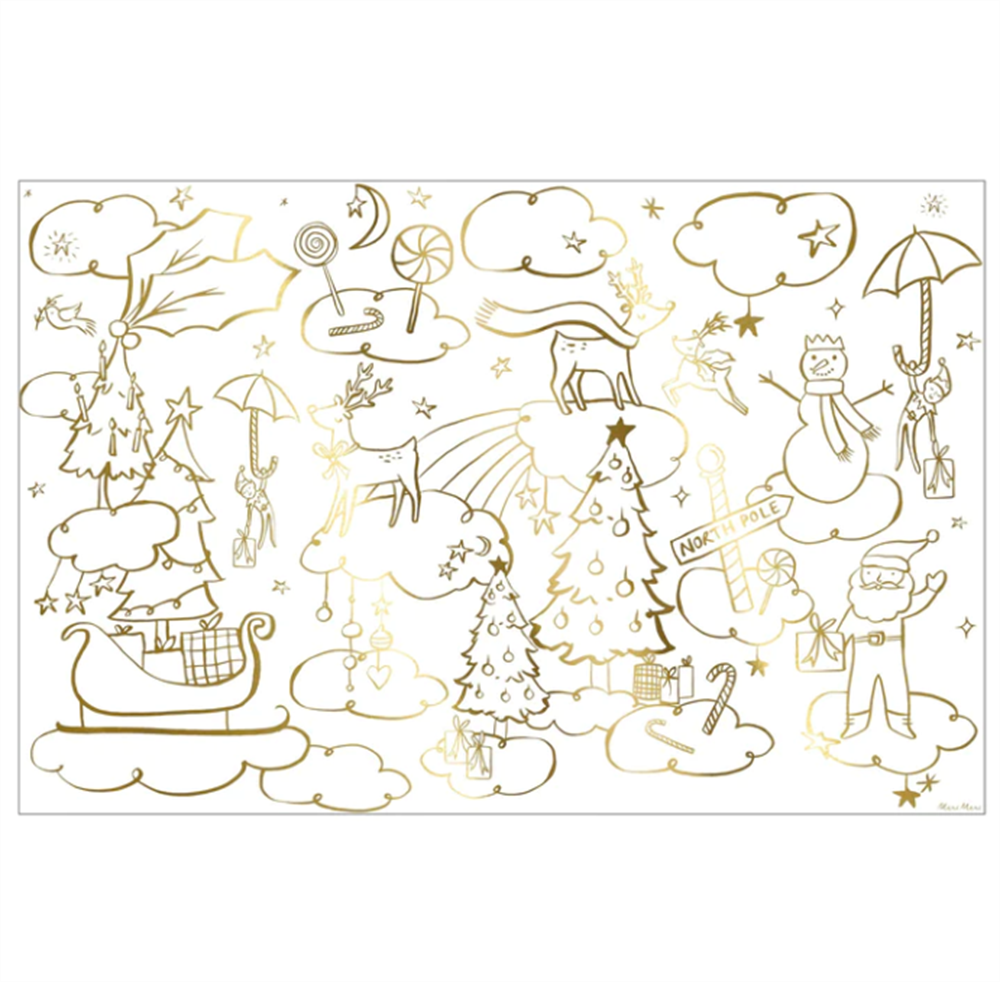 Meri Meri - Christmas Colouring Posters - Yeni Yıl Boyama Posterleri (2'li)