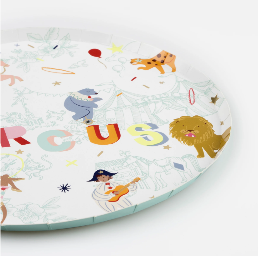 Meri Meri - Circus Dinner Plates - Sirk Tabaklar (L) (x8)