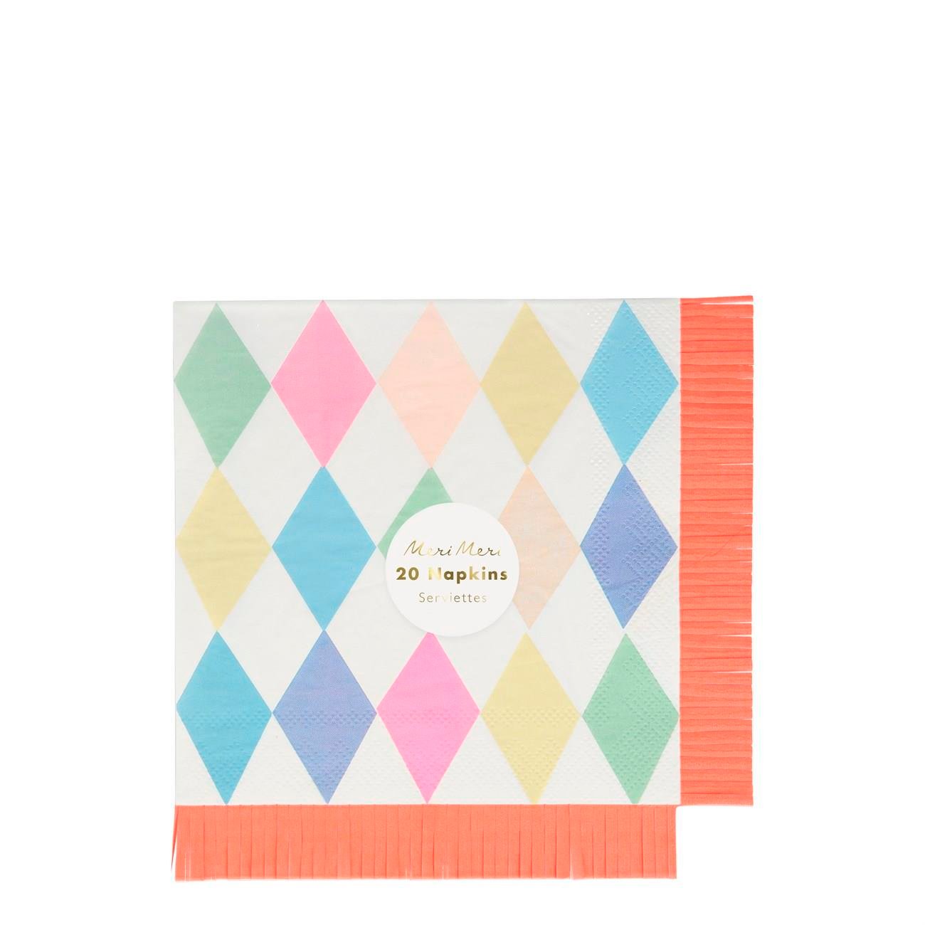 Meri Meri - Circus Fringe Large Napkins - Sirk Saçaklı Peçete - L - 20'li