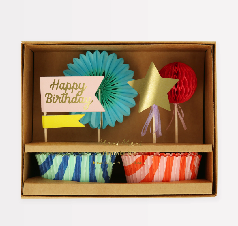 Meri Meri - Çizgili Cupcake Kiti - 24 Adet