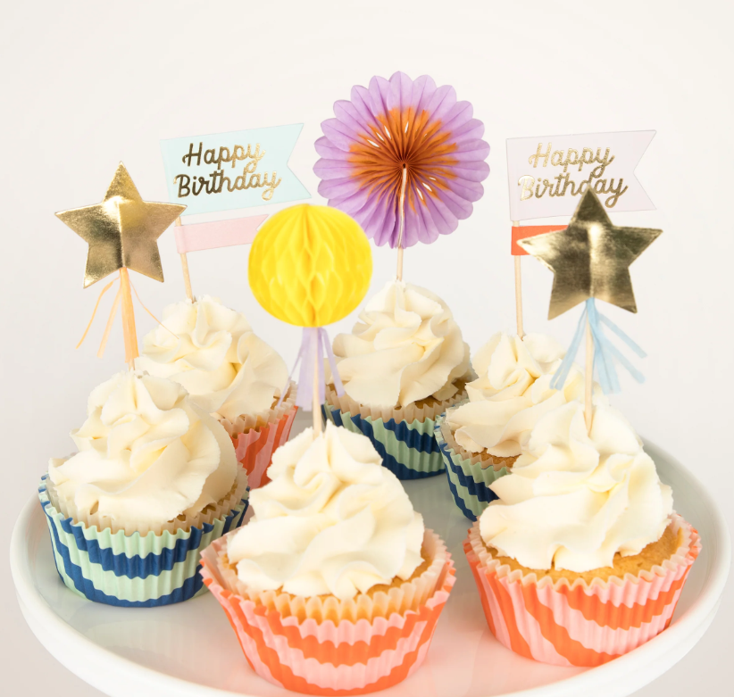Meri Meri - Çizgili Cupcake Kiti - 24 Adet