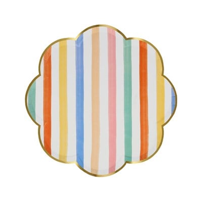 Meri Meri - Colourful Pattern Side Plates - Renkli Desenler Tabaklar - 8'li