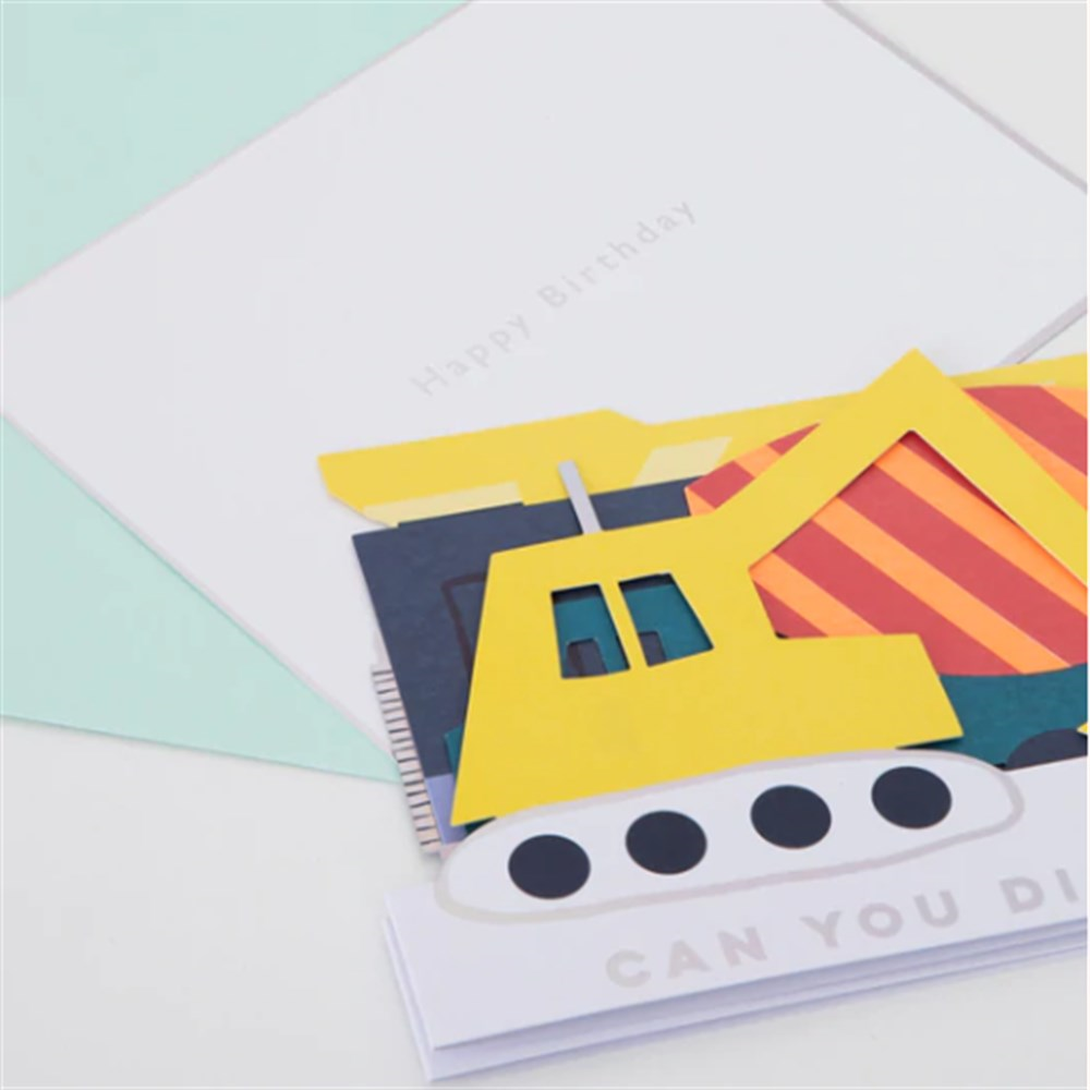 Meri Meri - Construction Card - İnşaat Tebrik Kartı