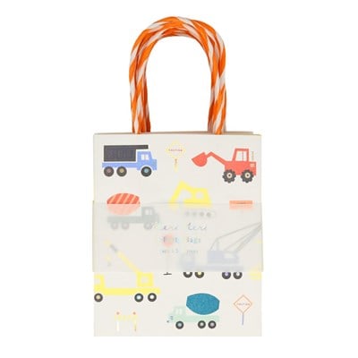 Meri Meri - Construction Party Bag - İnşaat Parti Çantaları - 8'li