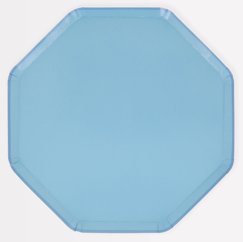 Meri Meri - Cornflower Blue Dinner Plates - Peygamber Çiçeği Mavisi Tabaklar (L) (x8)