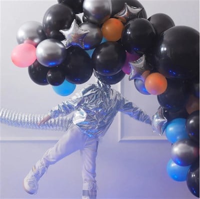 Meri Meri - Cosmic Balloon Garland Kit - Uzay Balon Seti - 48 balon