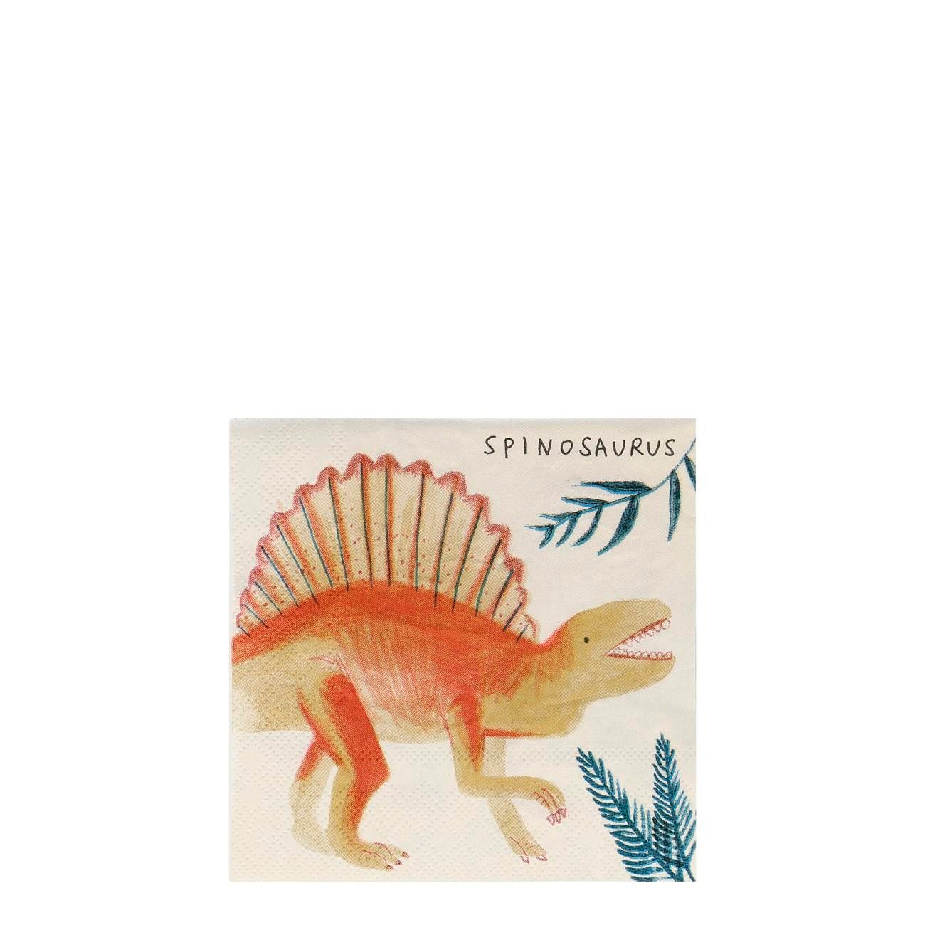 Meri Meri - Dinosaur Napkins - Dinozor Peçete - S - 16'lı