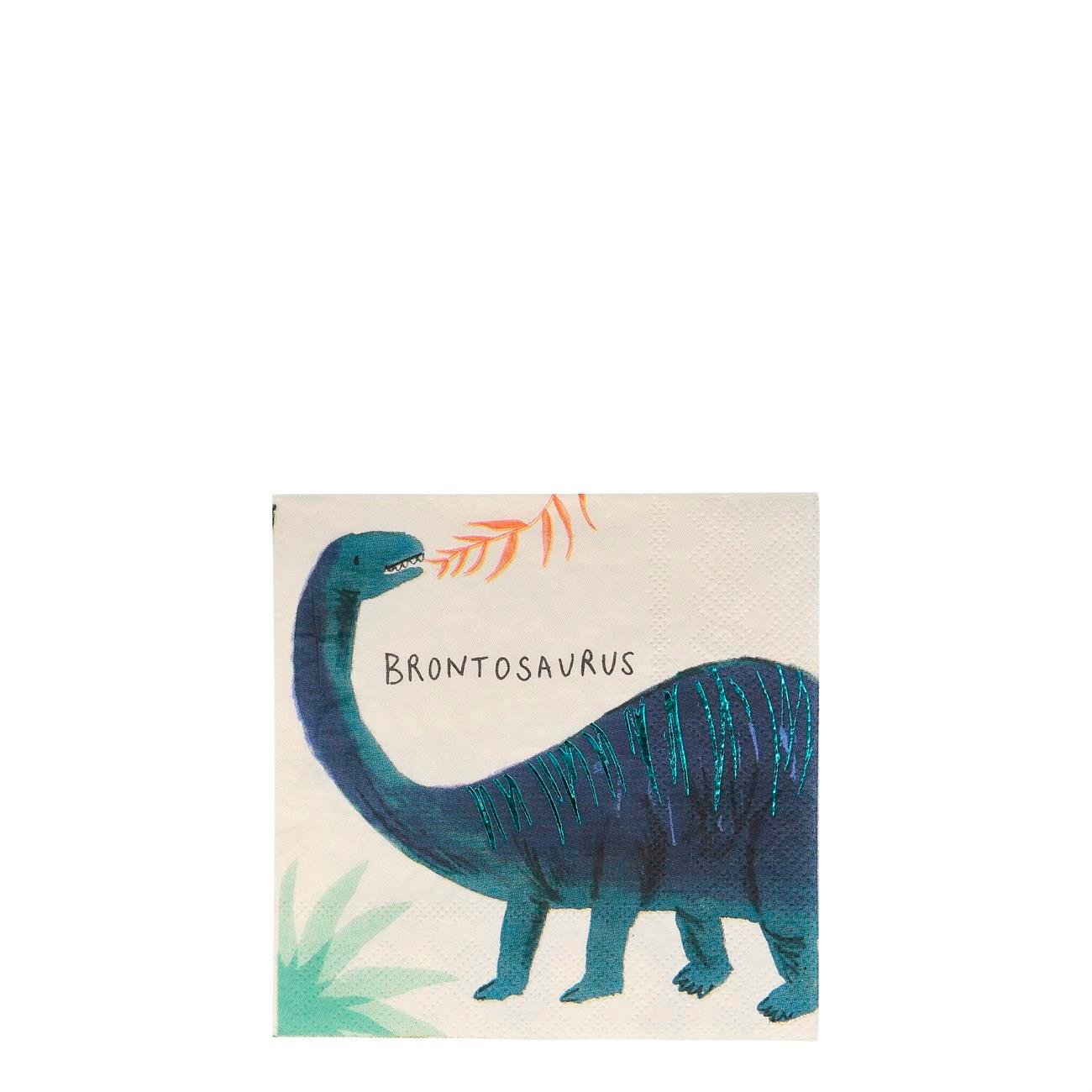 Meri Meri - Dinosaur Napkins - Dinozor Peçete - S - 16'lı