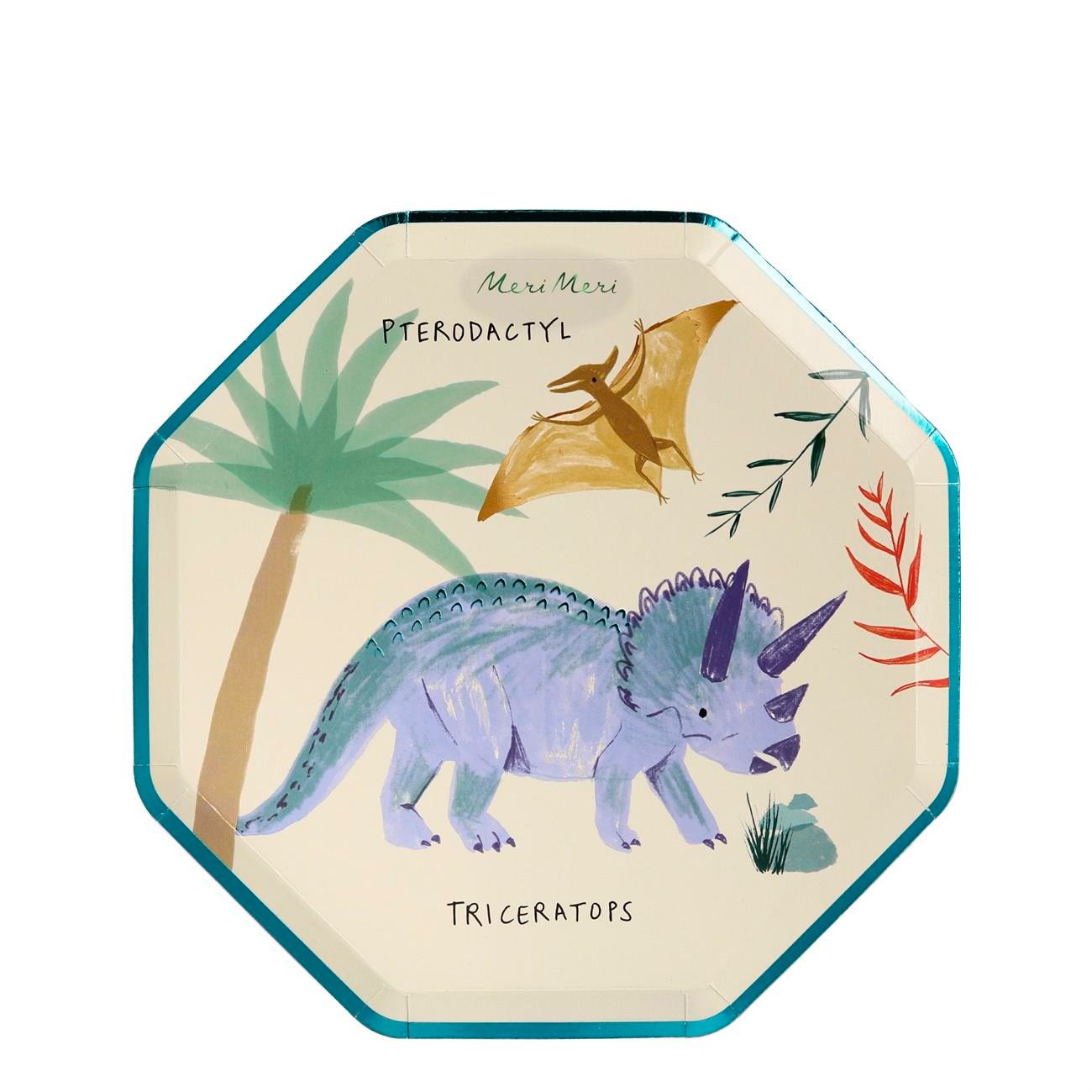 Meri Meri - Dinosaur Plates - Dinozor Tabak