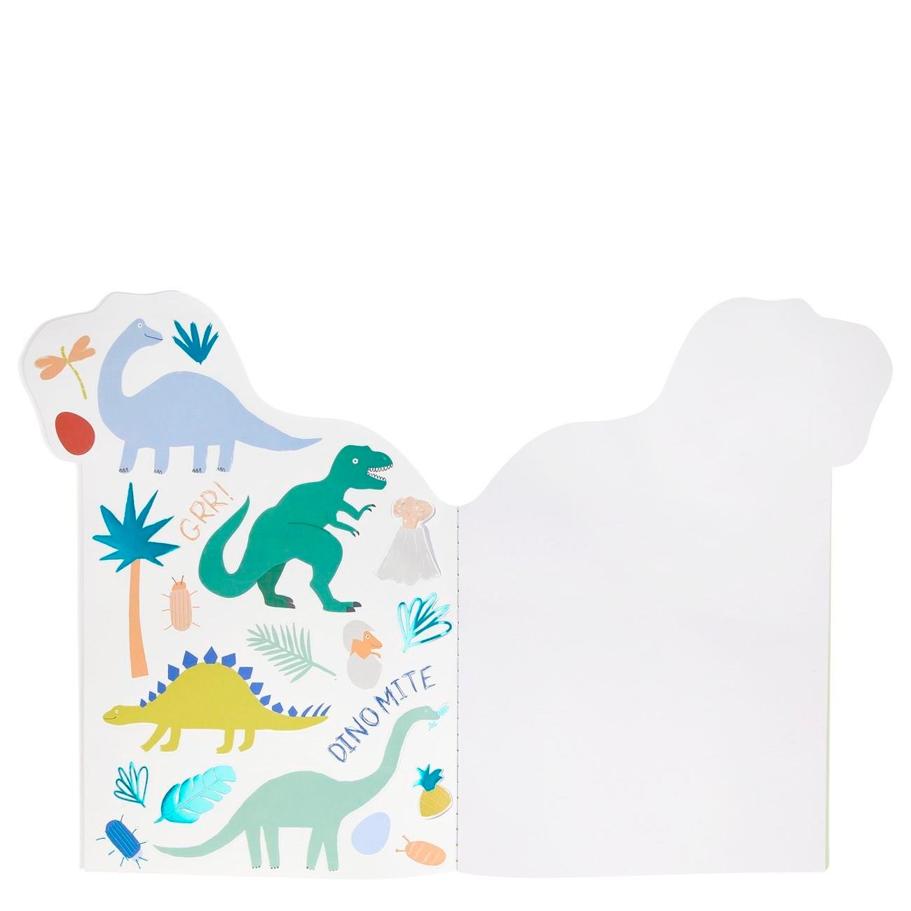 Meri Meri - Dinosaur Sticker & Sketchbook - Dinozor Çıkartma ve Eskiz Defteri