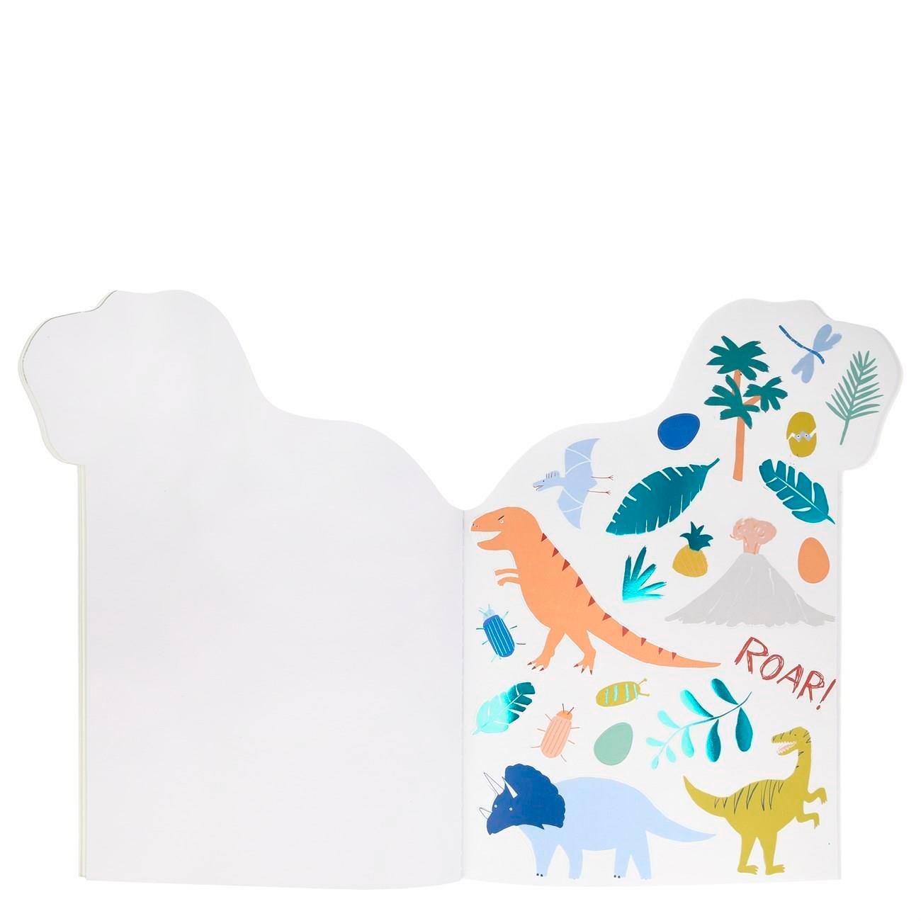 Meri Meri - Dinosaur Sticker & Sketchbook - Dinozor Çıkartma ve Eskiz Defteri