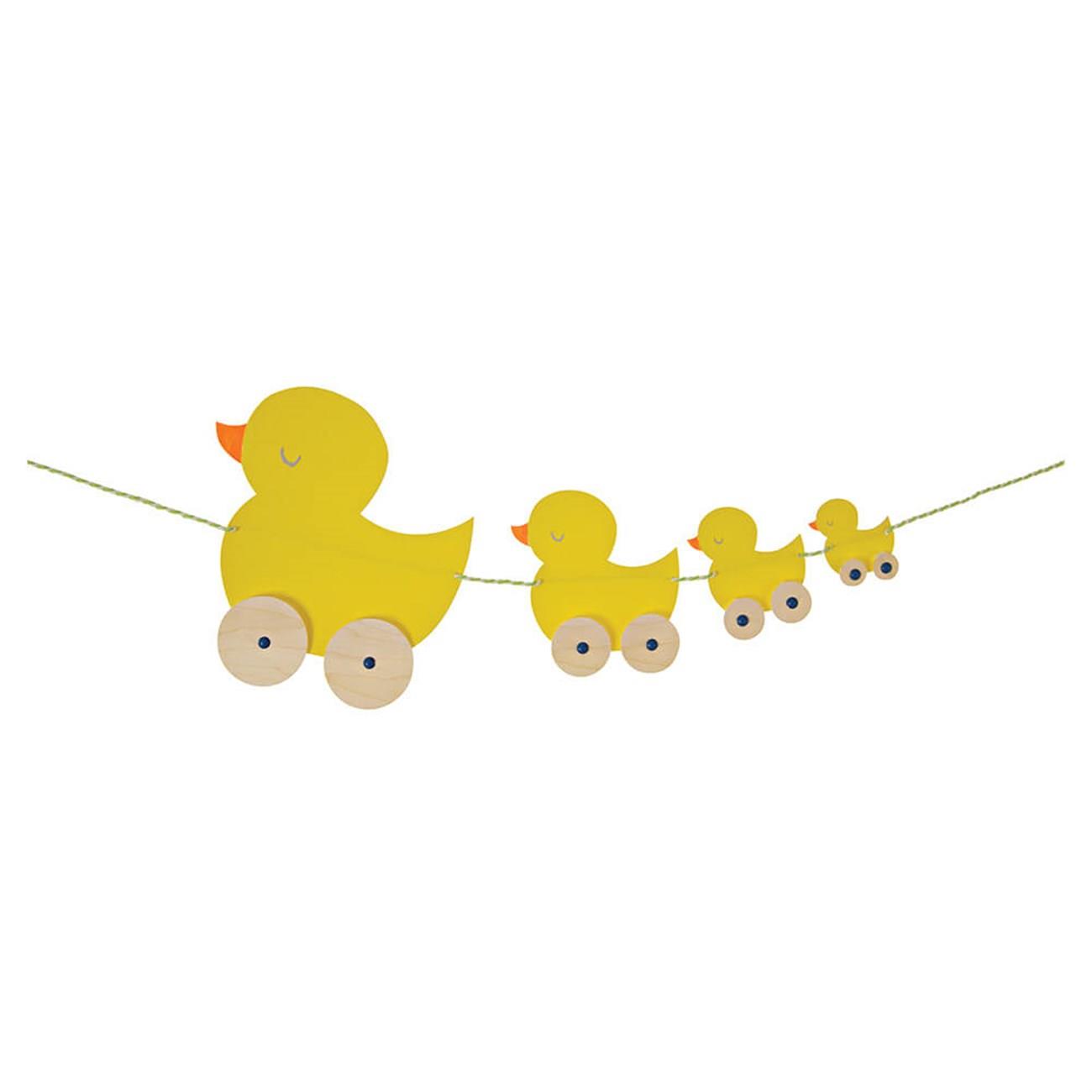 Meri Meri - Duck Train Garland Card - Ördek Tren Tebrik Kartı
