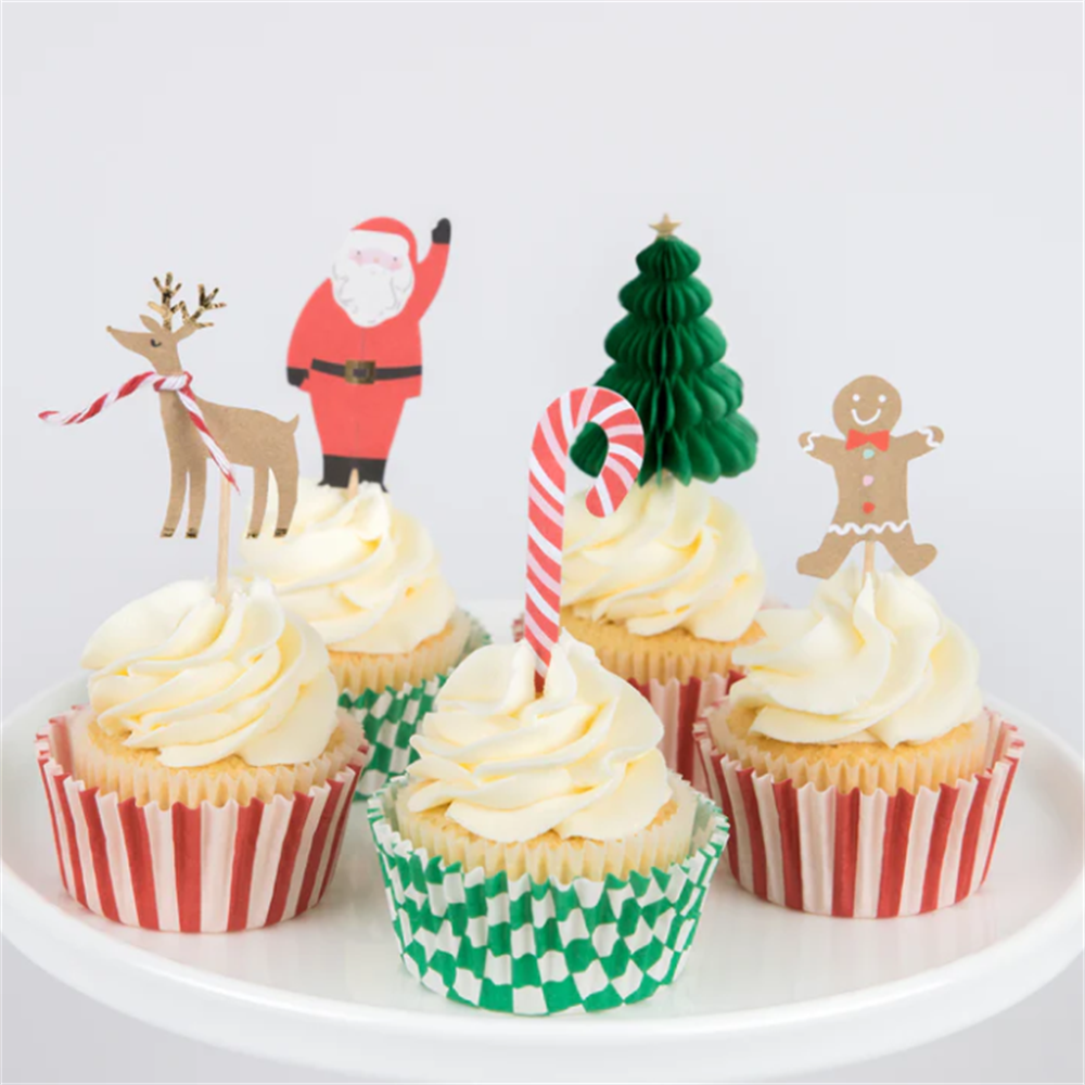 Meri Meri - Festive House Cupcake Kit - Yeni Yıl Evi Cupcake Kit (24'lü)