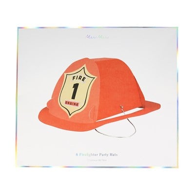 Meri Meri - Firefighter Hats - İtfaiyeci Şapkaları - 8'li