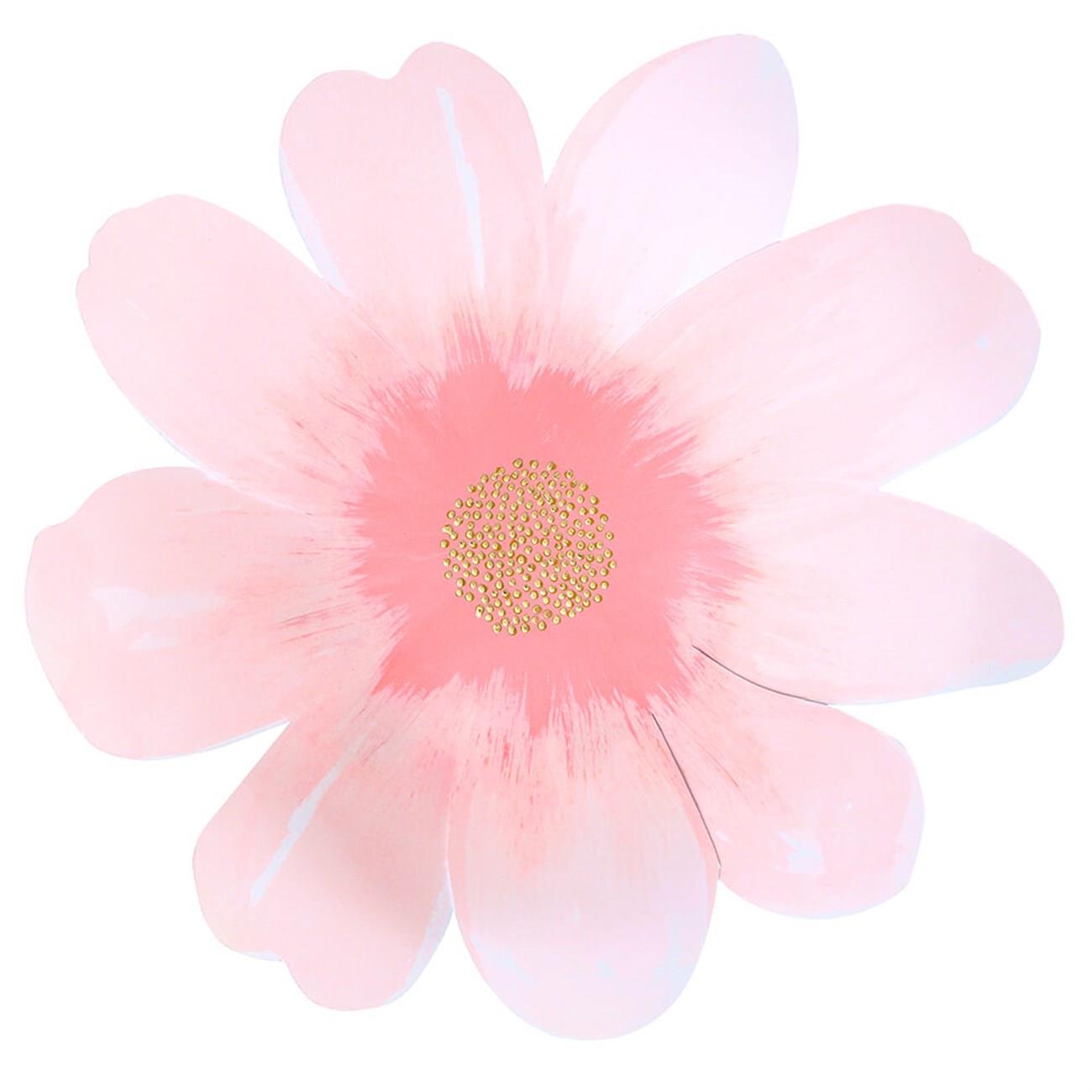 Meri Meri - Flower Garden Plates - Çiçek Bahçesi Tabaklar - L - 8'li