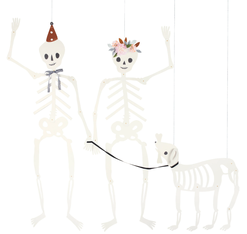Meri Meri - Giant Jointed Skeletons - Dev İskelet Dekorlar (3'lü)