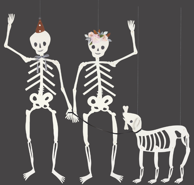Meri Meri - Giant Jointed Skeletons - Dev İskelet Dekorlar (3'lü)