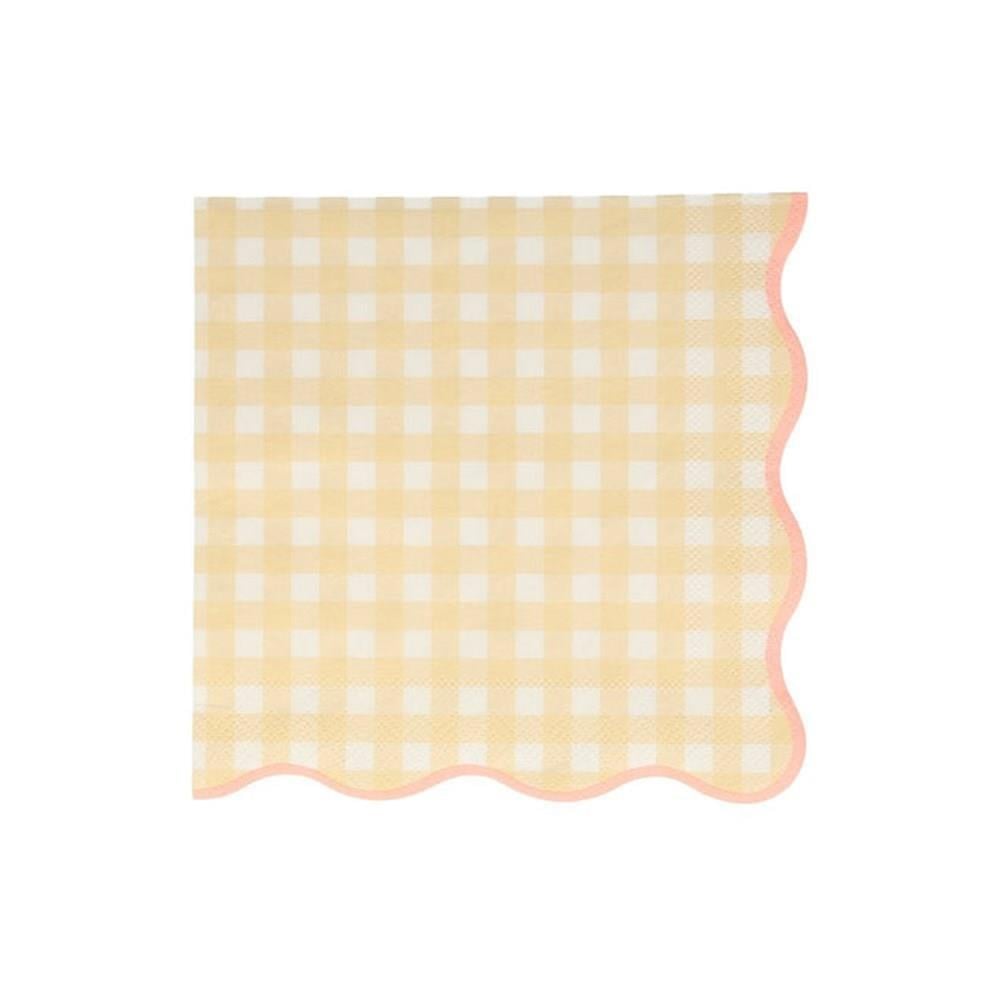 Meri Meri - Gingham Napkins - Damalı Peçeteler - L - 20'li