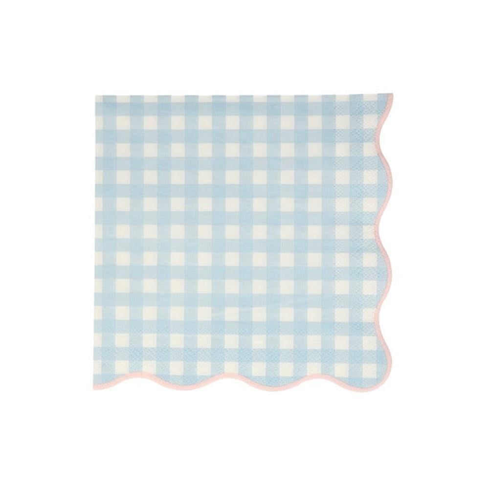 Meri Meri - Gingham Napkins - Damalı Peçeteler - L - 20'li