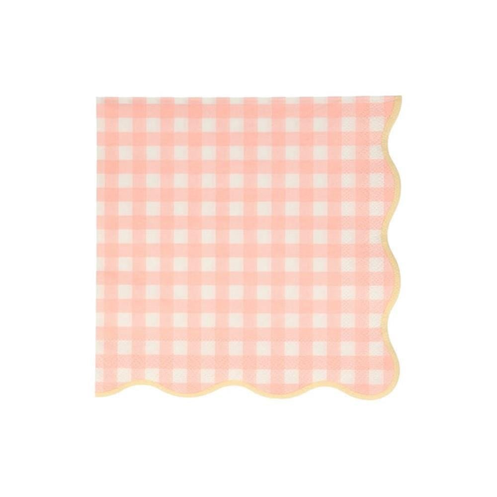 Meri Meri - Gingham Napkins - Damalı Peçeteler - L - 20'li