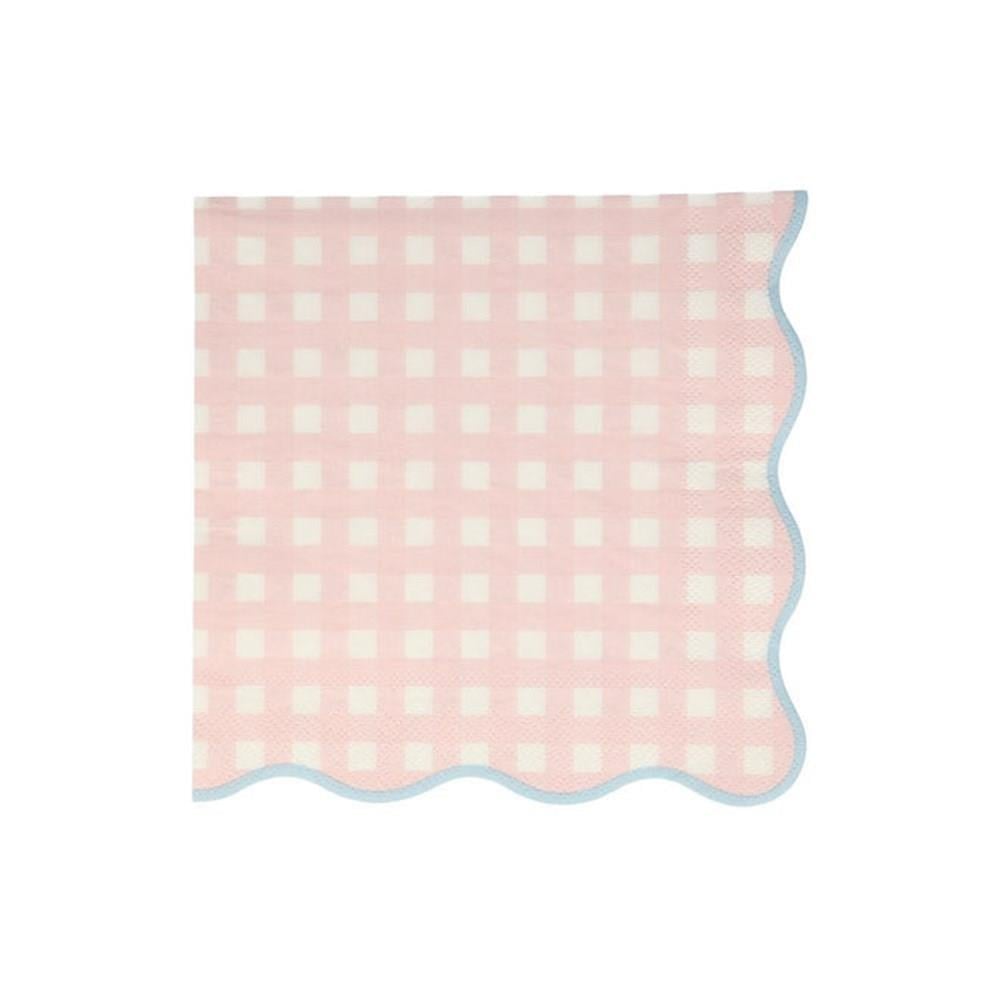 Meri Meri - Gingham Napkins - Damalı Peçeteler - L - 20'li