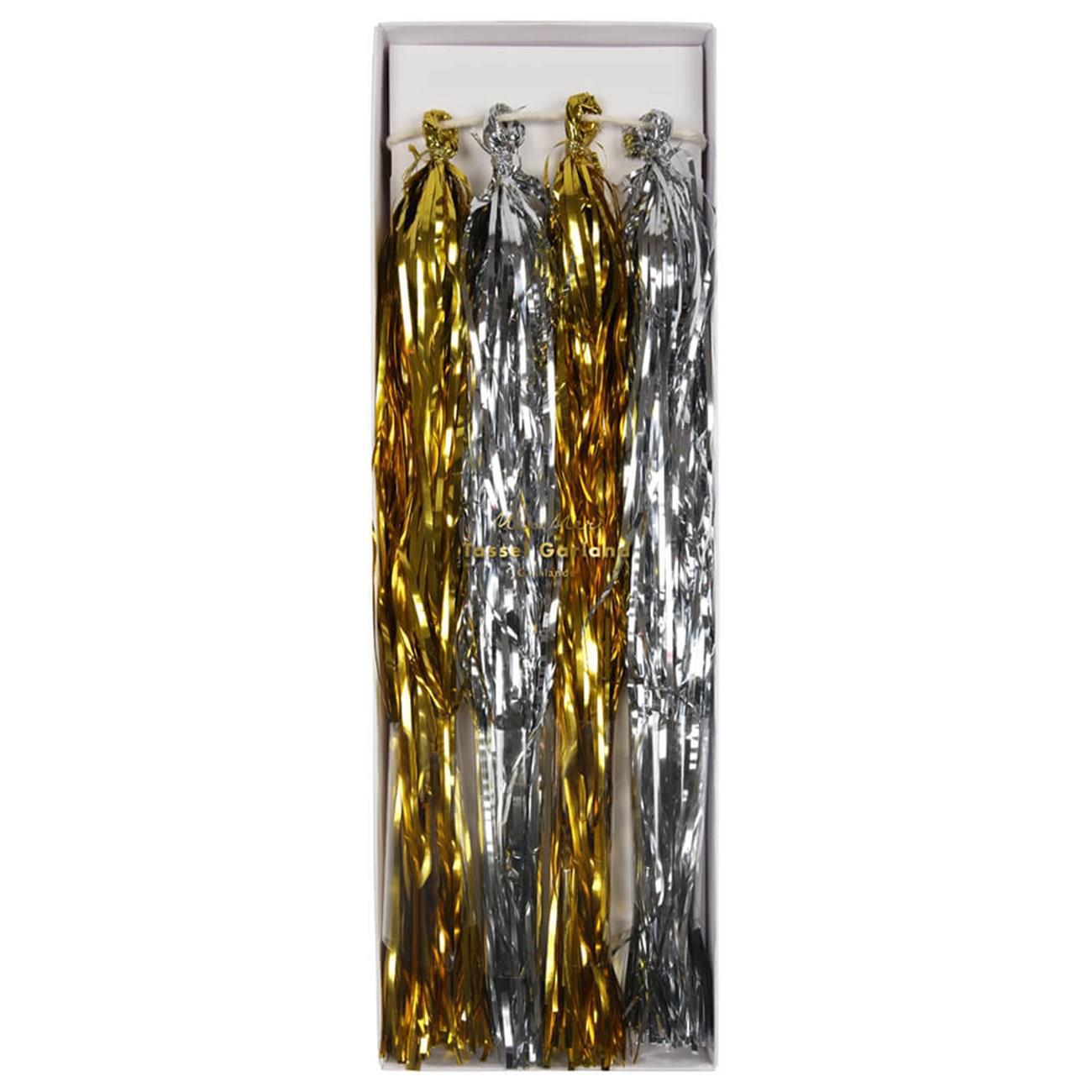 Meri Meri - Gold & Silver Tassel Garland - Altın & Gümüş Püsküllü Asılan Süs