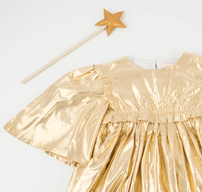 Meri Meri - Gold Angel Dress Age 3-4 - Altın Melek Elbise 5-6 Yaş