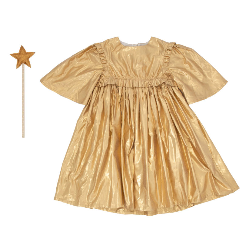 Meri Meri - Gold Angel Dress Age 3-4 - Altın Melek Elbise 5-6 Yaş