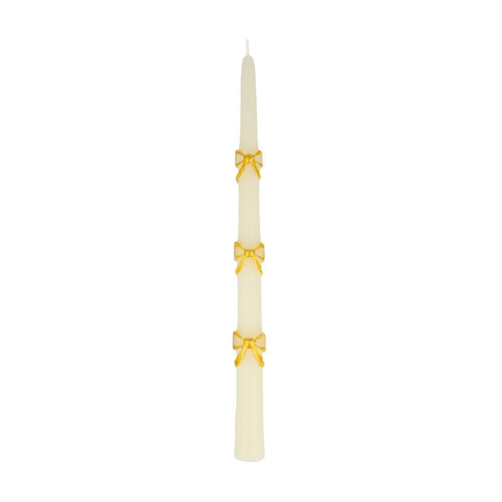 Meri Meri - Gold Bow Taper Candles - Altın Kurdele Detaylı Mumlar (2'li)