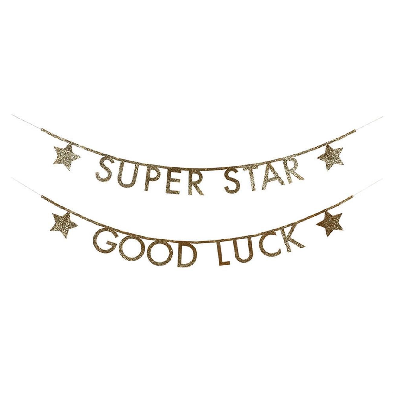 Meri Meri - Gold Glitter Letter Garland Kit - Altın Simli Harf Seti