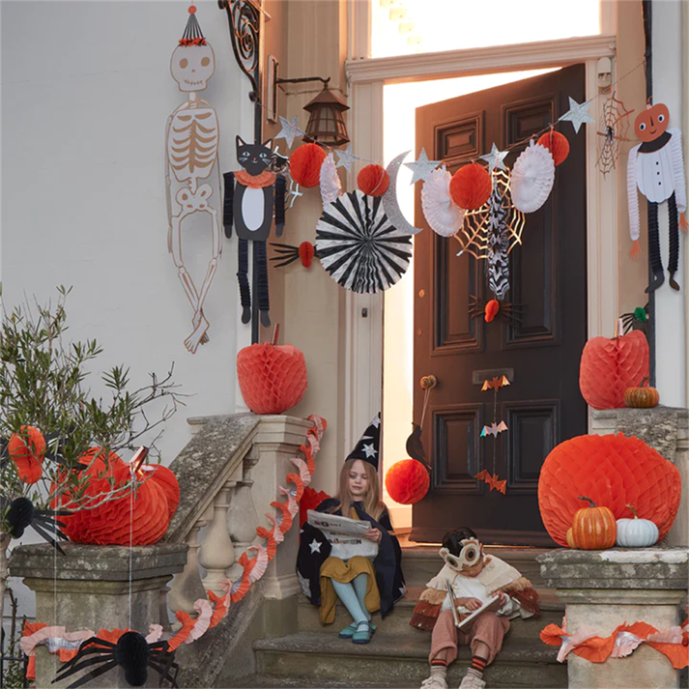 Meri Meri - Halloween Honeycomb Shapes Garland - Halloween Asılan Süs