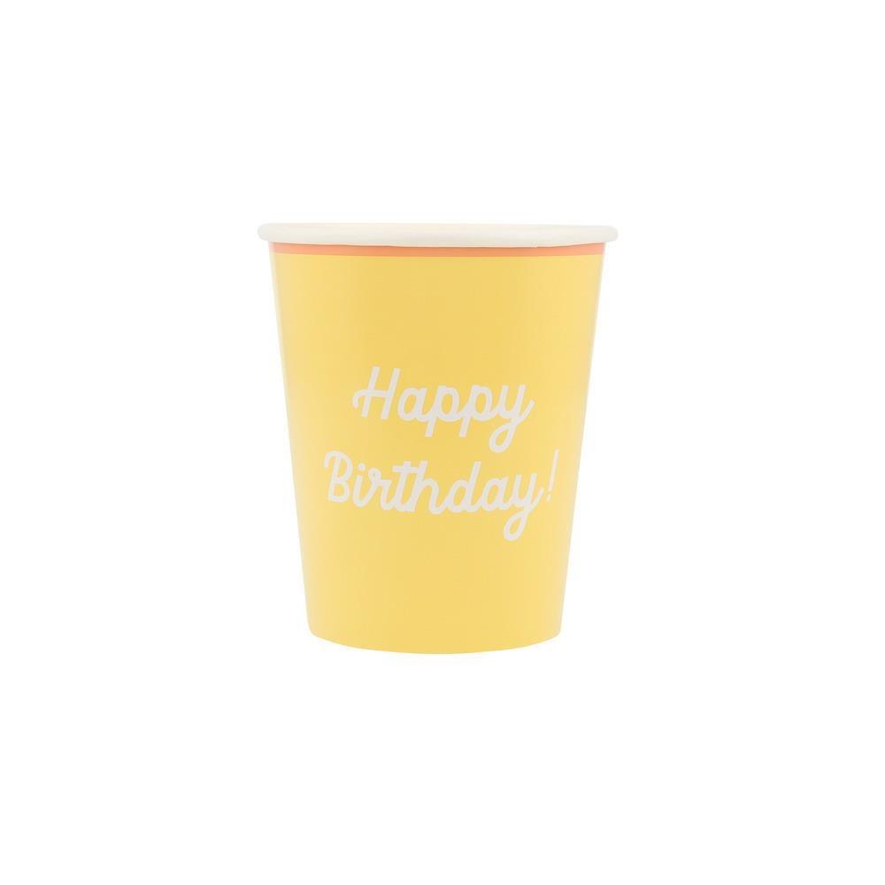 Meri Meri - Happy Birthday Bardaklar - 8 Adet
