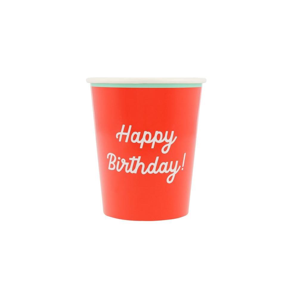 Meri Meri - Happy Birthday Bardaklar - 8 Adet