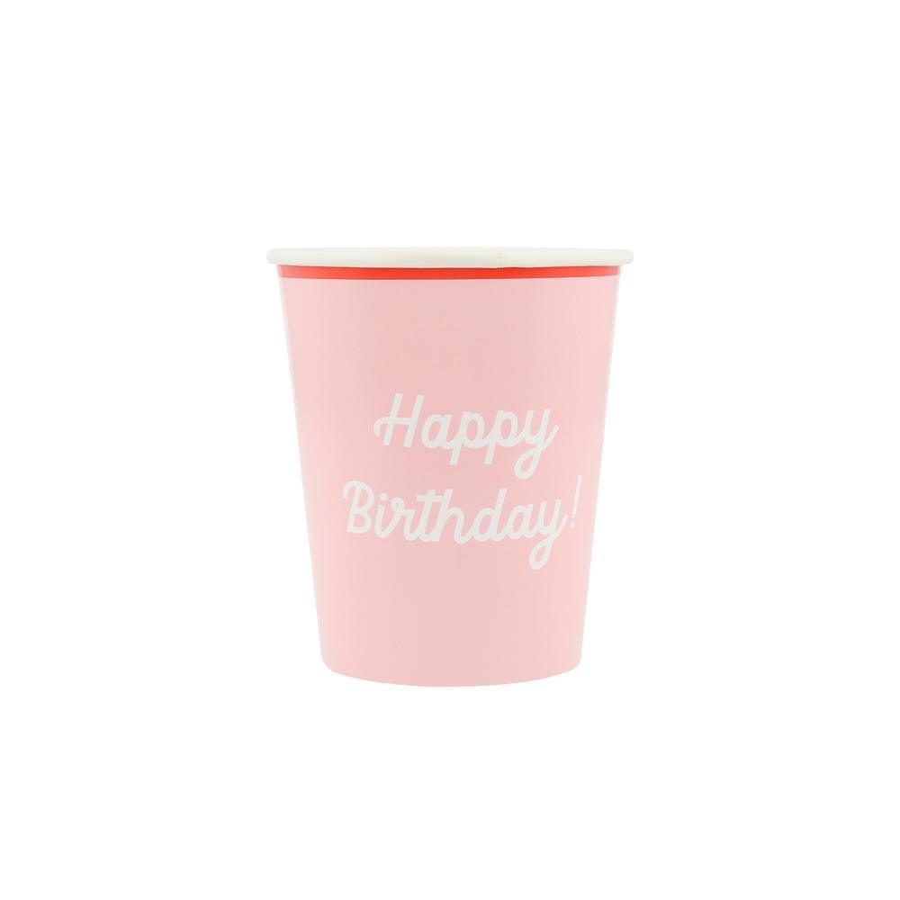 Meri Meri - Happy Birthday Bardaklar - 8 Adet