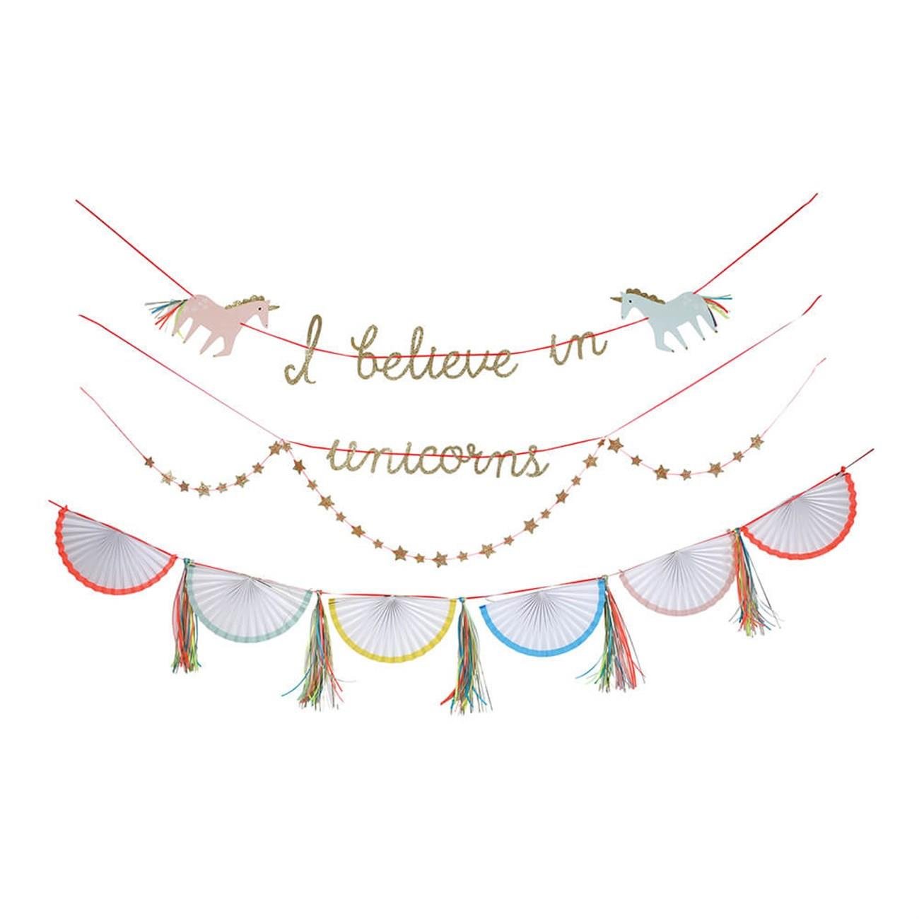 Meri Meri - I Believe In Unicorns Garland - Unicorn Asılan Süs