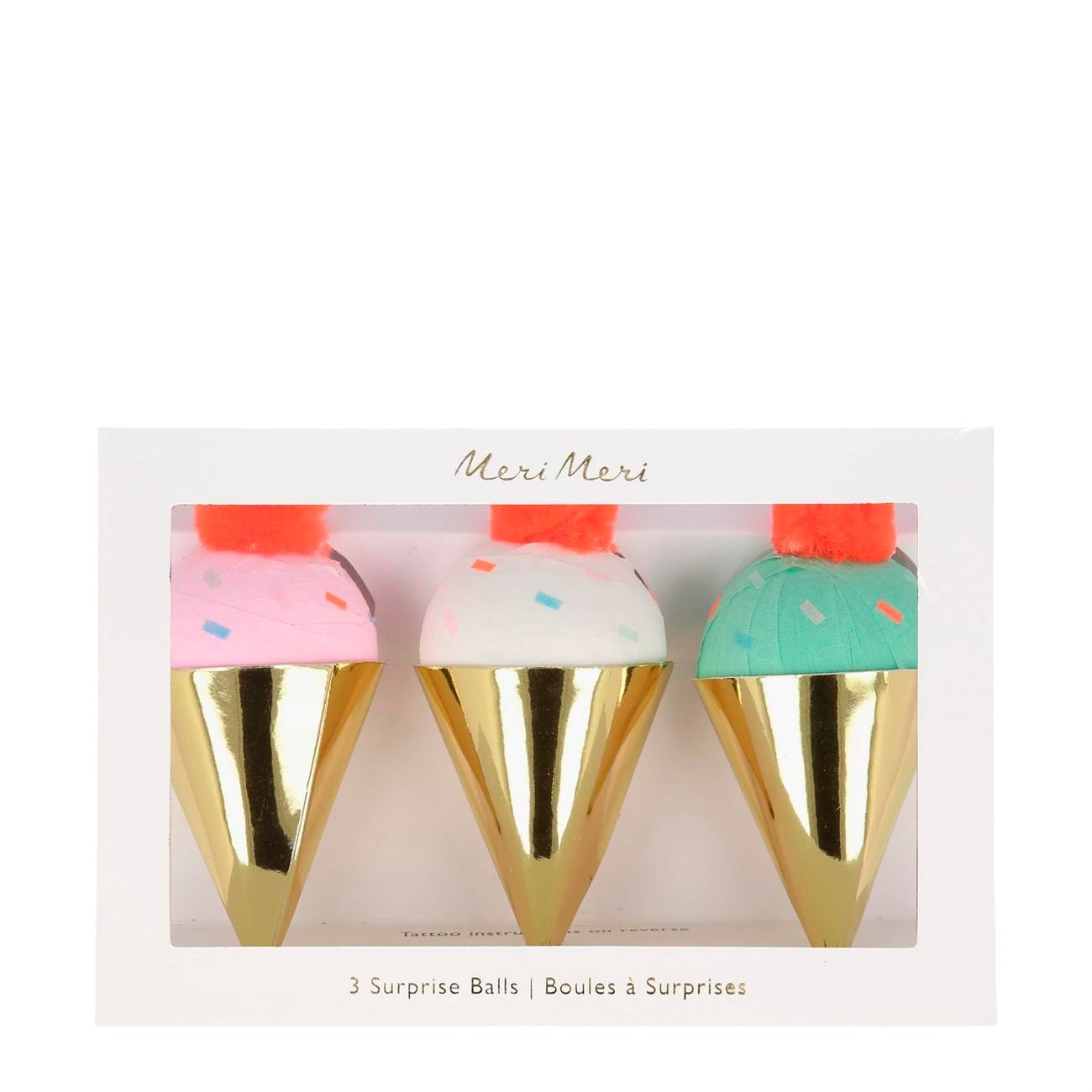Meri Meri - Ice Cream Surprise Balls - Dondurma Sürpriz Toplar