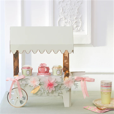 Meri Meri - Laduree Paris Macaron Cart Centerpiece - Ladurée Paris Makaron Arabası Masa Süsü