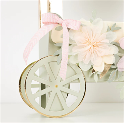 Meri Meri - Laduree Paris Macaron Cart Centerpiece - Ladurée Paris Makaron Arabası Masa Süsü