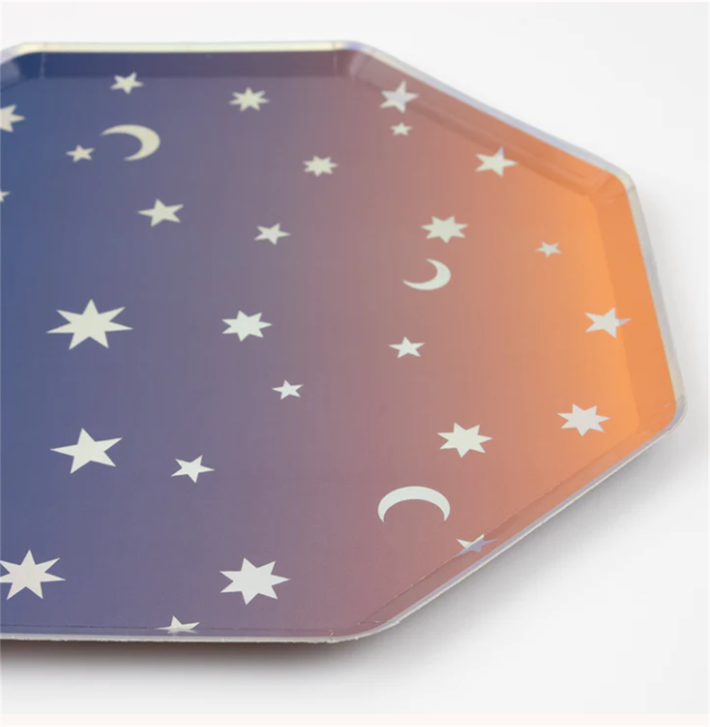 Meri Meri - Making Magic Star Dinner Plates - Make Magic Yıldızlı Tabaklar (L) (8'li)