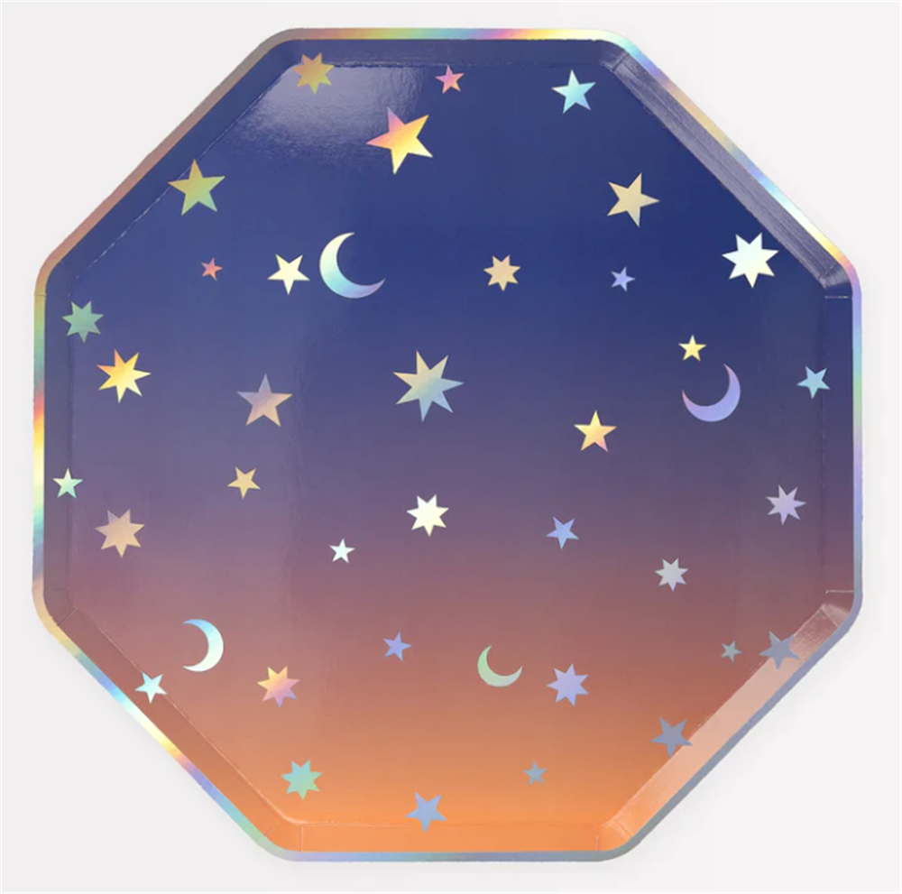 Meri Meri - Making Magic Star Dinner Plates - Make Magic Yıldızlı Tabaklar (L) (8'li)