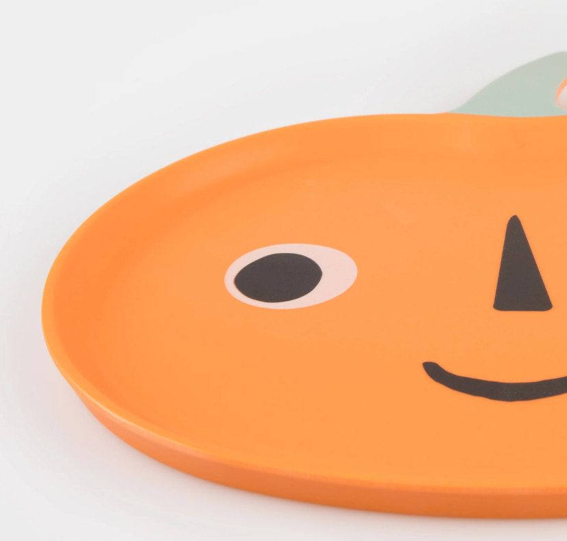 Meri Meri - Melamine Jack O' Lantern Plate - Balkabağı Melamin Tabak