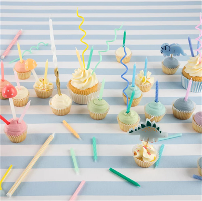 Meri Meri - Mini Dino Candles - Mini Dinozor Mumlar - 5'li