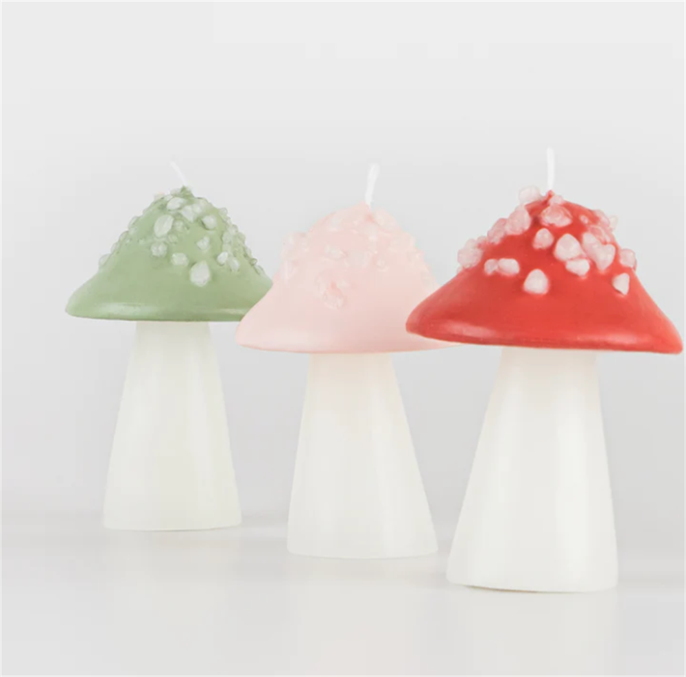 Meri Meri - Mushroom Candles - Mantar Mumlar (3'lü)