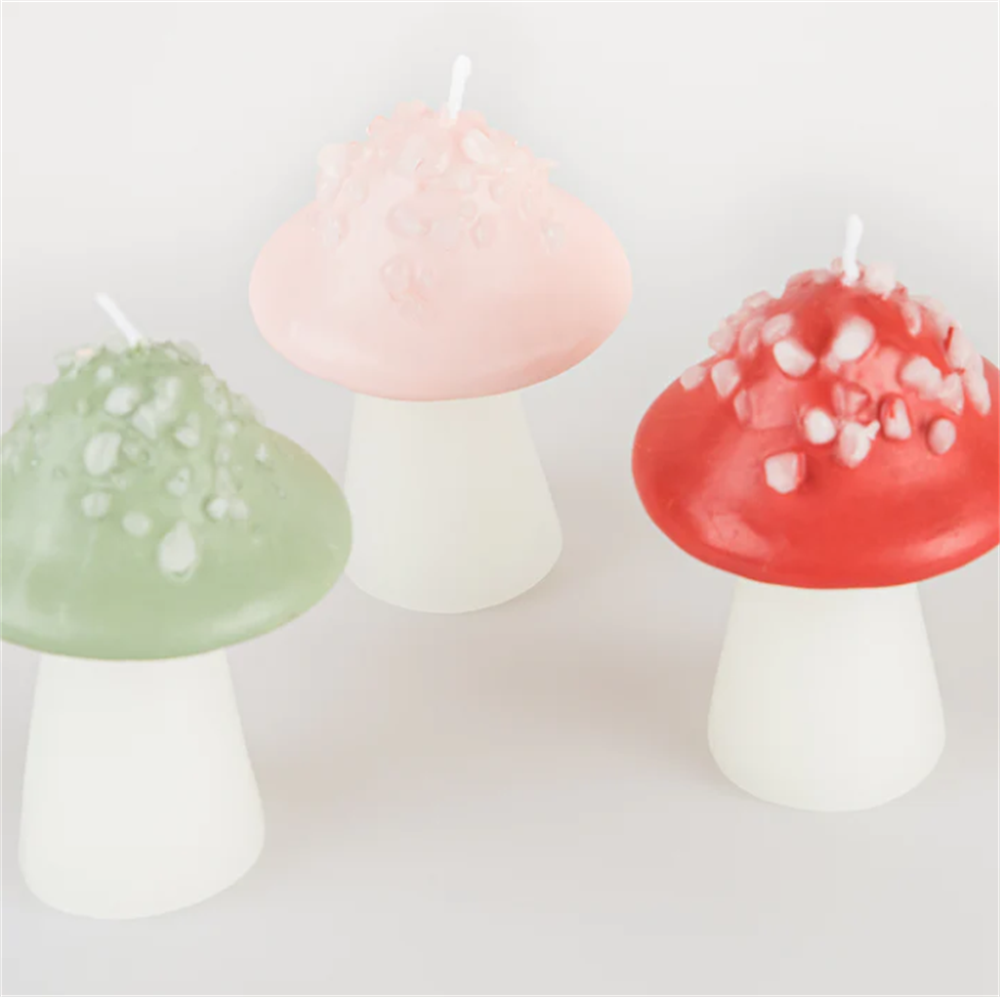 Meri Meri - Mushroom Candles - Mantar Mumlar (3'lü)